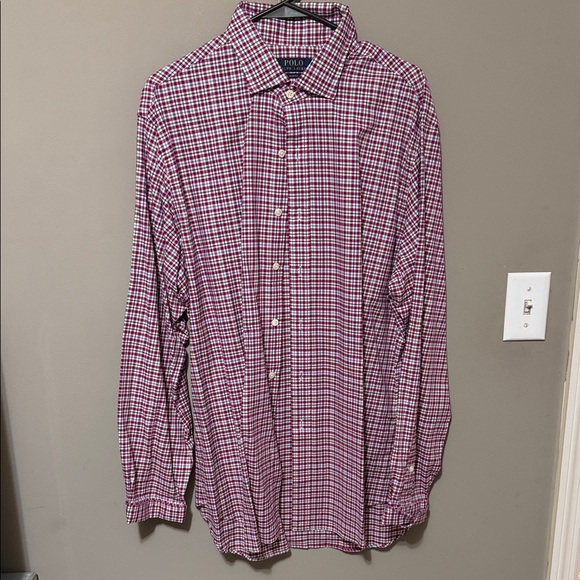 Polo Ralph Lauren Other - Polo by Ralph Lauren Slim Fit Men's Burgundy Checkered Shirt XL